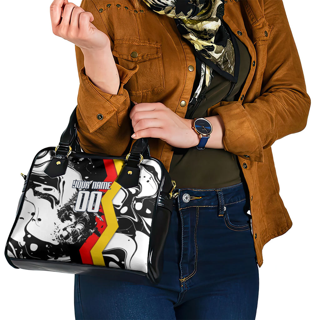 Personalized Germany Football 2026 Eagle Mascot Shoulder Handbag German Flag Heritage - Soccer Ball Burst