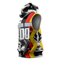Personalized Germany Football 2026 Eagle Mascot Sleeveless Hoodie German Flag Heritage - Soccer Ball Burst