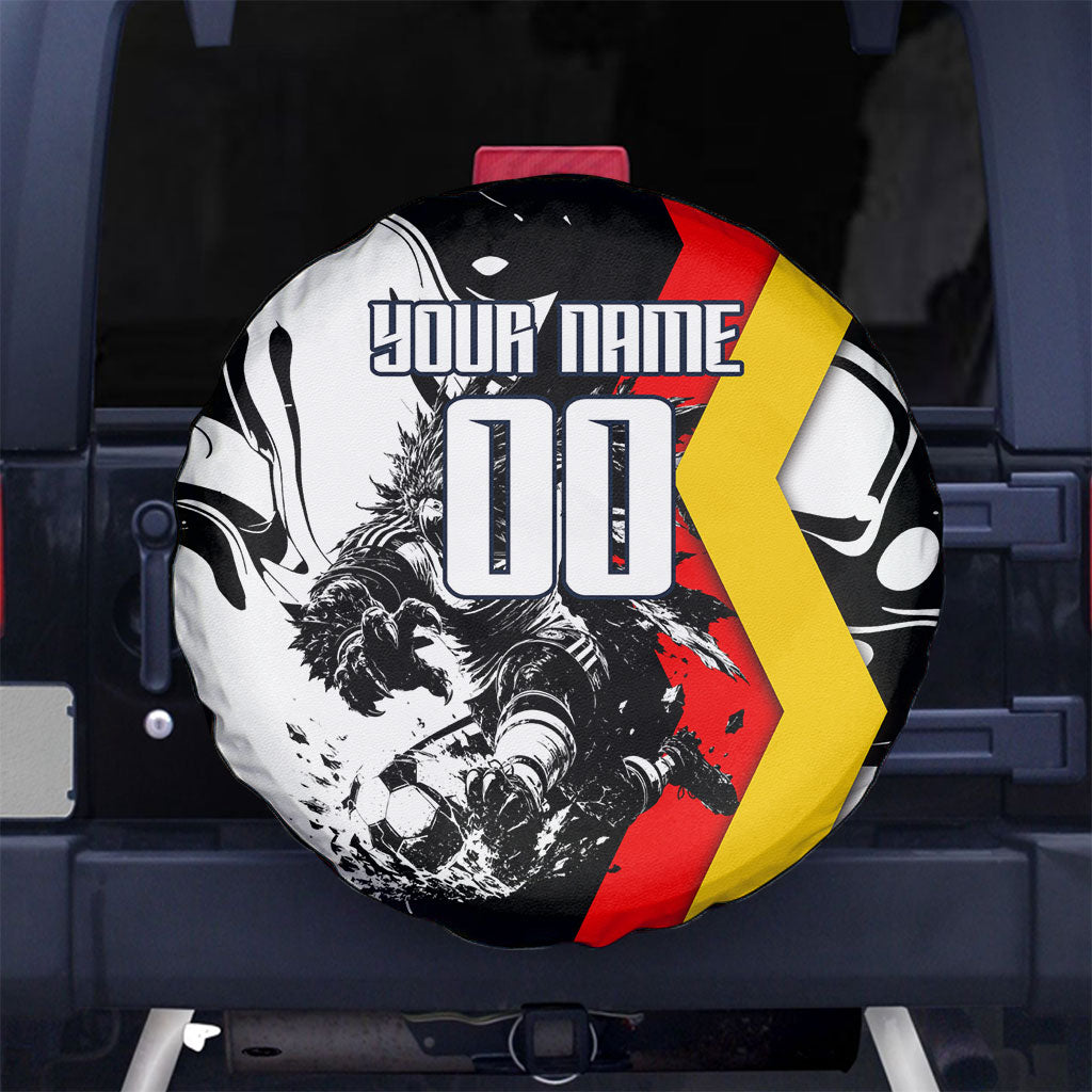 Personalized Germany Football 2026 Eagle Mascot Spare Tire Cover German Flag Heritage - Soccer Ball Burst