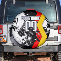 Personalized Germany Football 2026 Eagle Mascot Spare Tire Cover German Flag Heritage - Soccer Ball Burst