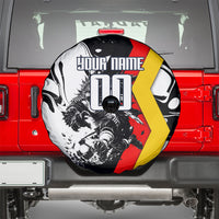 Personalized Germany Football 2026 Eagle Mascot Spare Tire Cover German Flag Heritage - Soccer Ball Burst