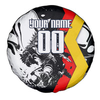 Personalized Germany Football 2026 Eagle Mascot Spare Tire Cover German Flag Heritage - Soccer Ball Burst