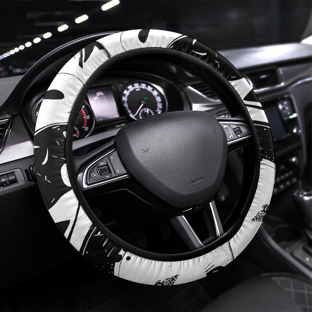 Germany Football 2026 Eagle Mascot Steering Wheel Cover German Flag Heritage - Soccer Ball Burst