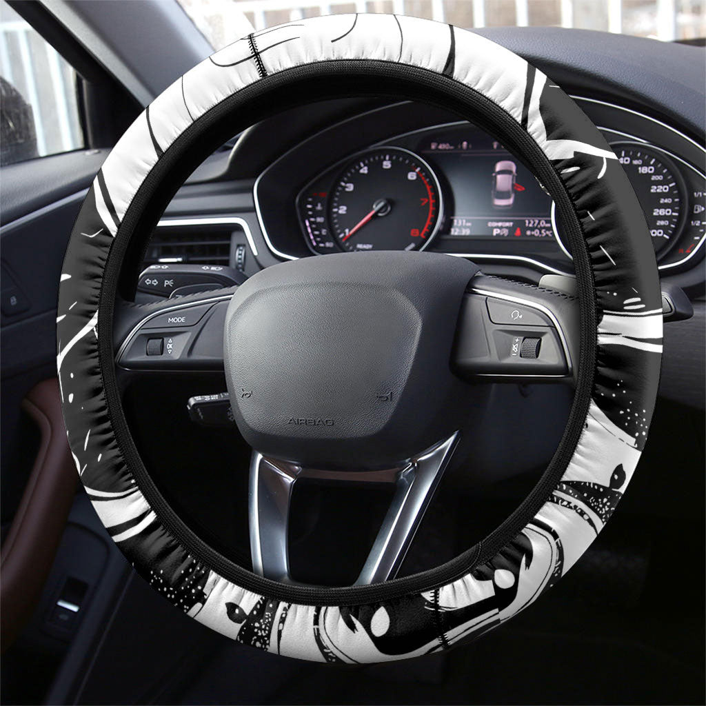 Germany Football 2026 Eagle Mascot Steering Wheel Cover German Flag Heritage - Soccer Ball Burst