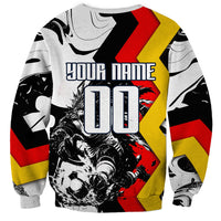 Personalized Germany Football 2026 Eagle Mascot Sweatshirt German Flag Heritage - Soccer Ball Burst