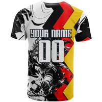Personalized Germany Football 2026 Eagle Mascot T Shirt German Flag Heritage - Soccer Ball Burst