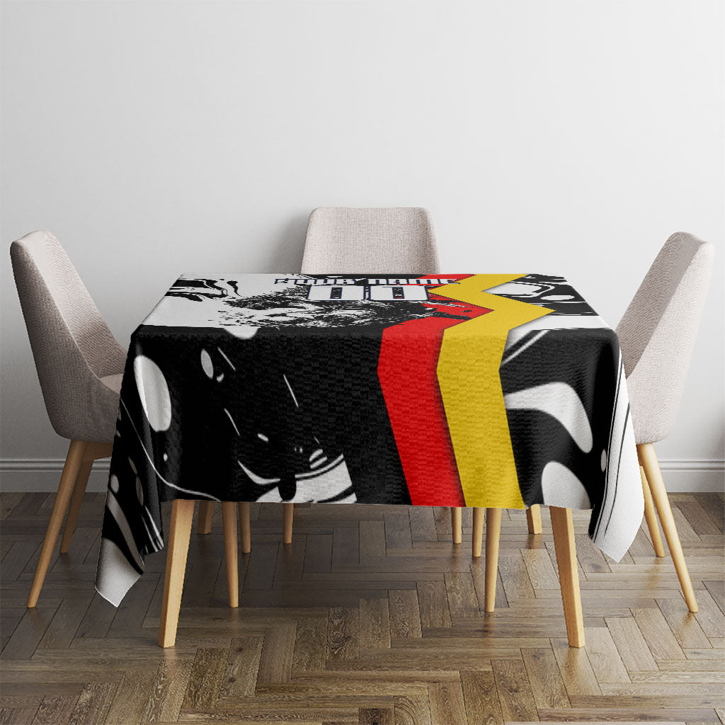Personalized Germany Football 2026 Eagle Mascot Tablecloth German Flag Heritage - Soccer Ball Burst