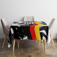 Personalized Germany Football 2026 Eagle Mascot Tablecloth German Flag Heritage - Soccer Ball Burst