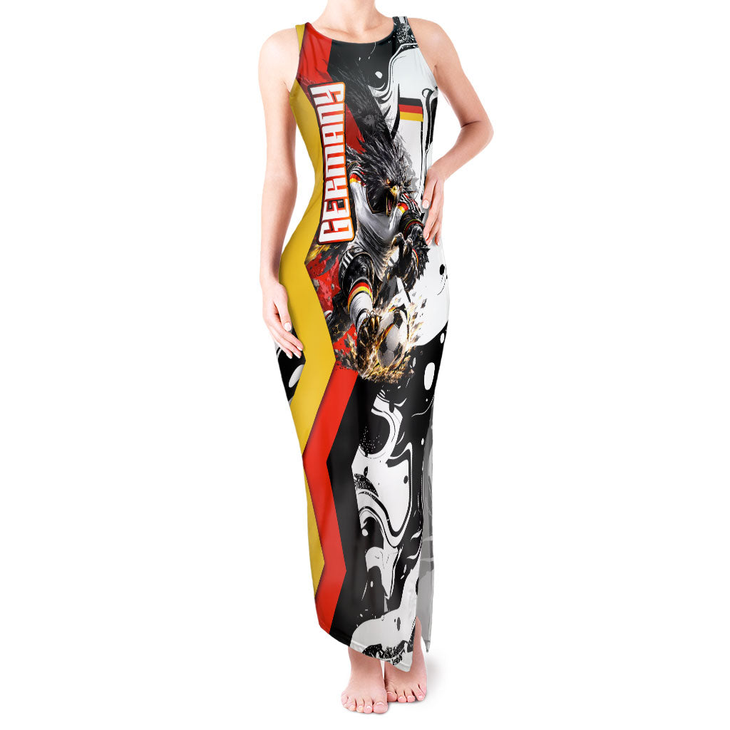 Personalized Germany Football 2026 Eagle Mascot Tank Maxi Dress German Flag Heritage - Soccer Ball Burst