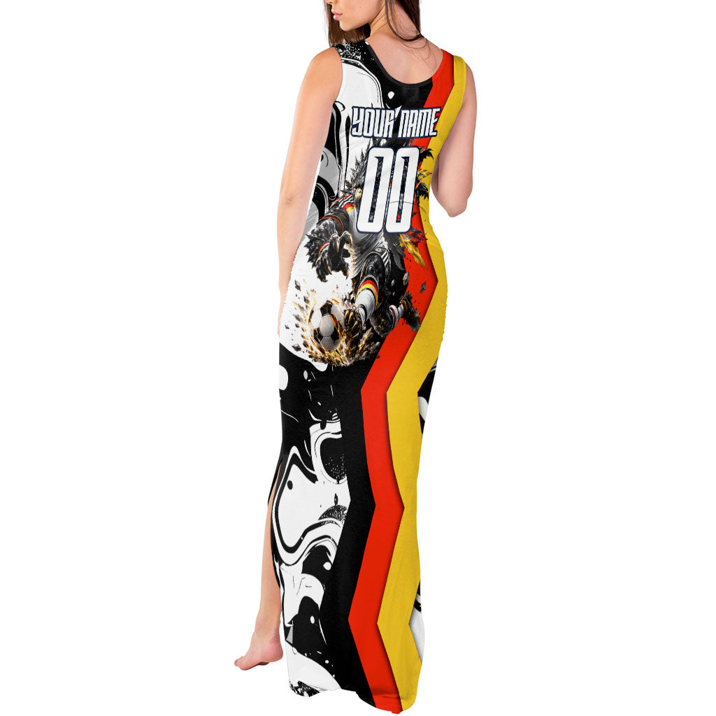 Personalized Germany Football 2026 Eagle Mascot Tank Maxi Dress German Flag Heritage - Soccer Ball Burst