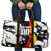 Personalized Germany Football 2026 Eagle Mascot Travel Bag German Flag Heritage - Soccer Ball Burst