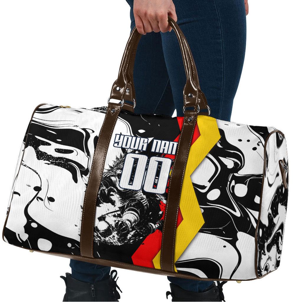 Personalized Germany Football 2026 Eagle Mascot Travel Bag German Flag Heritage - Soccer Ball Burst