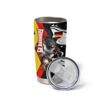 Personalized Germany Football 2026 Eagle Mascot Tumbler Cup German Flag Heritage - Soccer Ball Burst