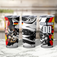 Personalized Germany Football 2026 Eagle Mascot Tumbler Cup German Flag Heritage - Soccer Ball Burst
