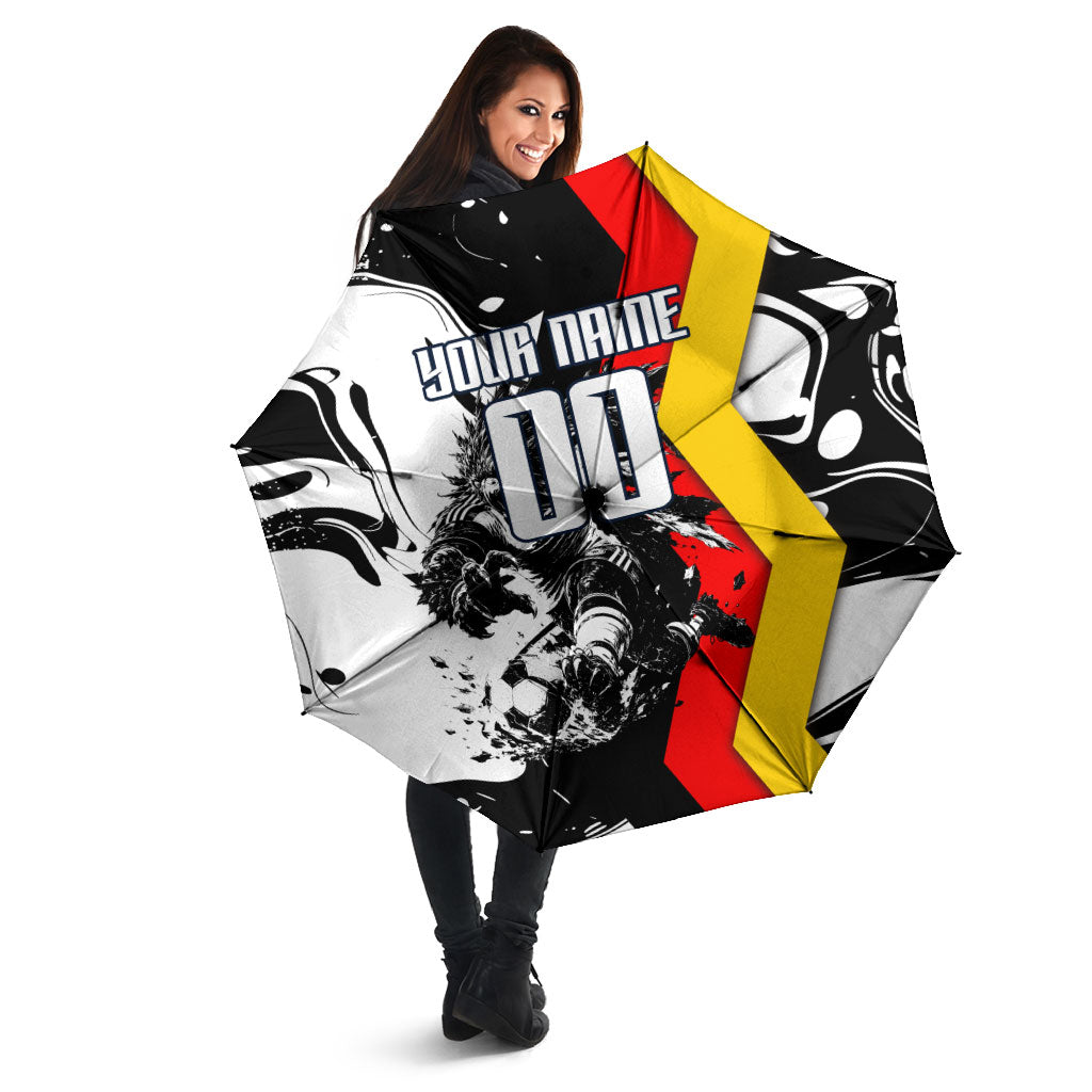 Personalized Germany Football 2026 Eagle Mascot Umbrella German Flag Heritage - Soccer Ball Burst