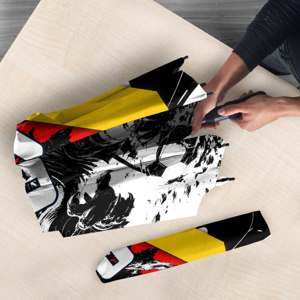 Personalized Germany Football 2026 Eagle Mascot Umbrella German Flag Heritage - Soccer Ball Burst