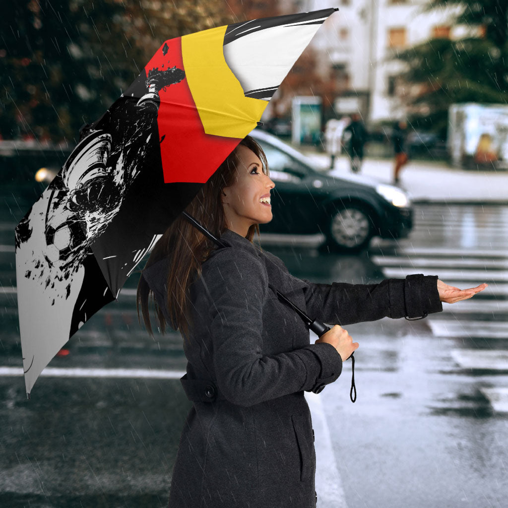 Personalized Germany Football 2026 Eagle Mascot Umbrella German Flag Heritage - Soccer Ball Burst