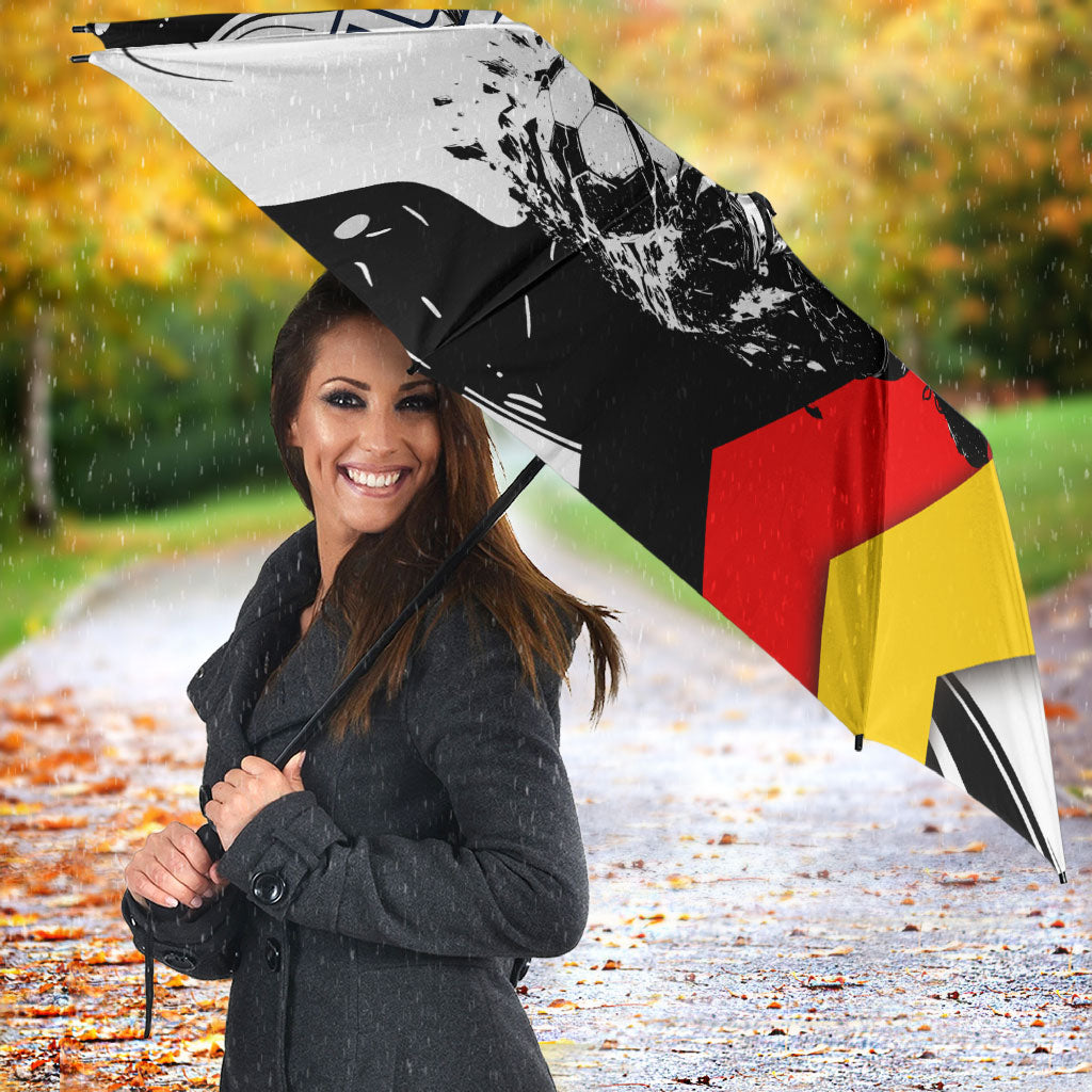 Personalized Germany Football 2026 Eagle Mascot Umbrella German Flag Heritage - Soccer Ball Burst
