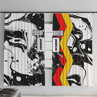 Personalized Germany Football 2026 Eagle Mascot Window Curtain German Flag Heritage - Soccer Ball Burst