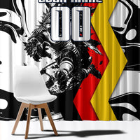 Personalized Germany Football 2026 Eagle Mascot Window Curtain German Flag Heritage - Soccer Ball Burst