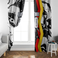 Personalized Germany Football 2026 Eagle Mascot Window Curtain German Flag Heritage - Soccer Ball Burst