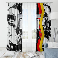 Personalized Germany Football 2026 Eagle Mascot Window Curtain German Flag Heritage - Soccer Ball Burst