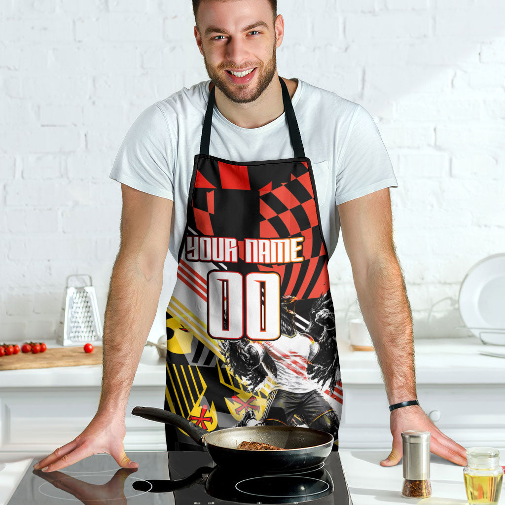 Personalized Germany Football Apron Deutschland Power Eagle Mascot - Championship Spirit
