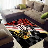 Personalized Germany Football Area Rug Deutschland Power Eagle Mascot - Championship Spirit