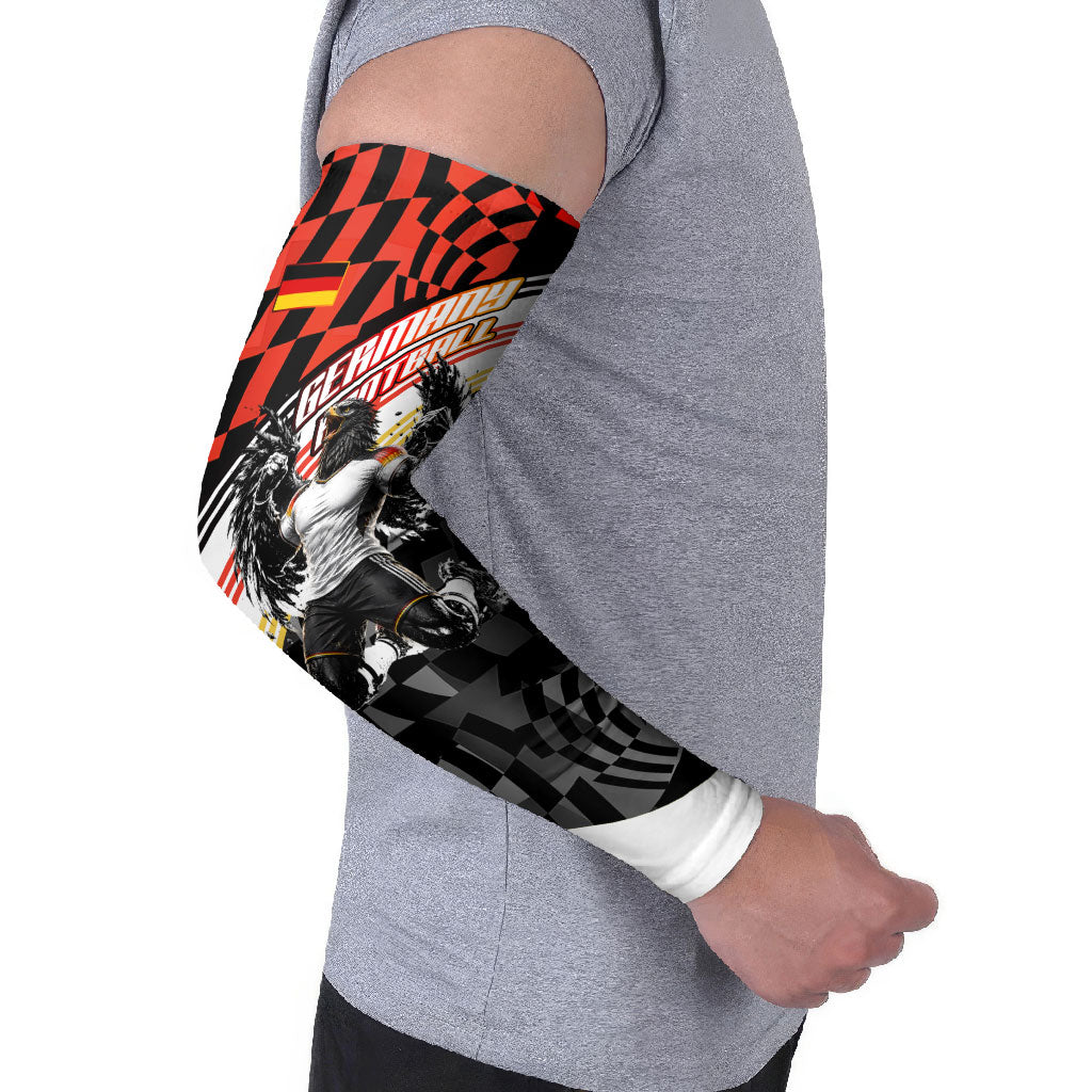 Personalized Germany Football Arm Sleeves Deutschland Power Eagle Mascot - Championship Spirit