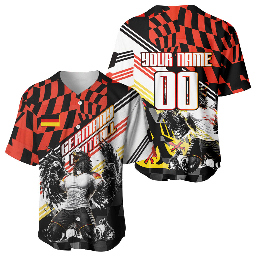 Personalized Germany Football Baseball Jersey Deutschland Power Eagle Mascot - Championship Spirit