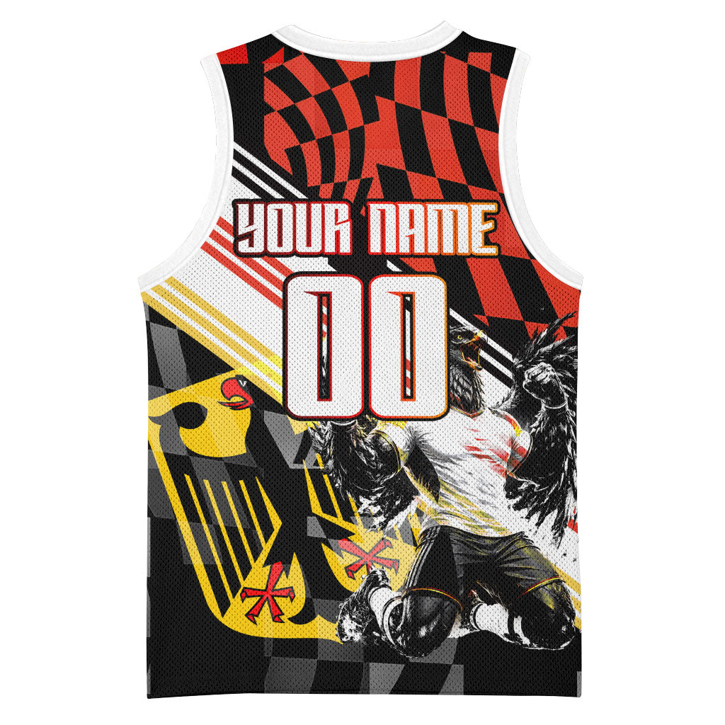Personalized Germany Football Basketball Jersey Deutschland Power Eagle Mascot - Championship Spirit