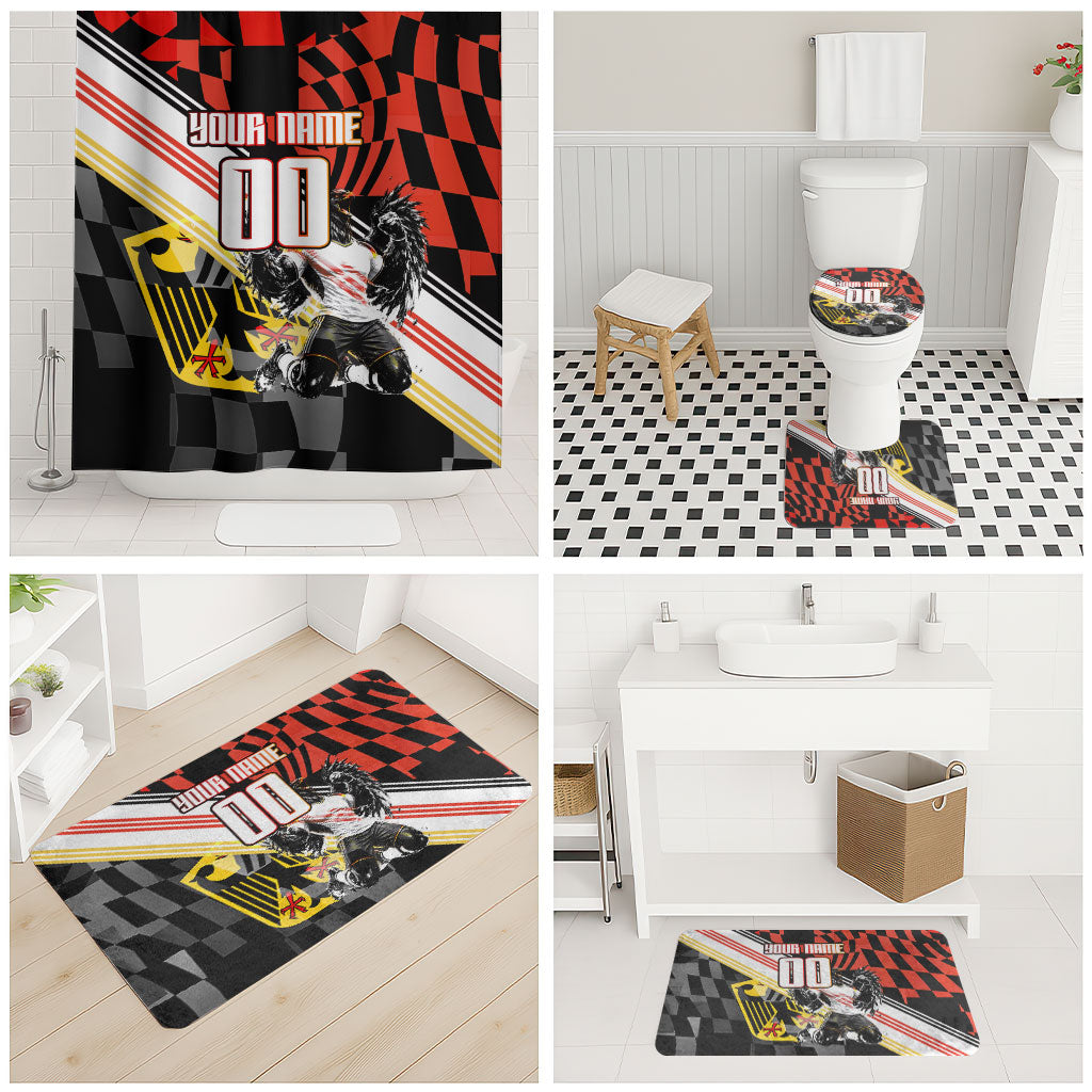 Personalized Germany Football Bathroom Set Deutschland Power Eagle Mascot - Championship Spirit