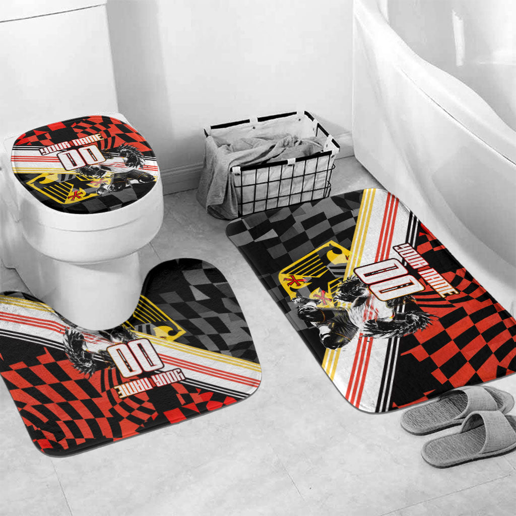 Personalized Germany Football Bathroom Set Deutschland Power Eagle Mascot - Championship Spirit
