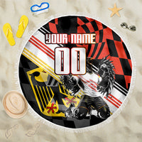 Personalized Germany Football Beach Blanket Deutschland Power Eagle Mascot - Championship Spirit