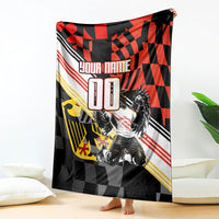 Personalized Germany Football Blanket Deutschland Power Eagle Mascot - Championship Spirit