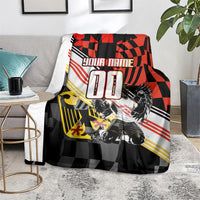 Personalized Germany Football Blanket Deutschland Power Eagle Mascot - Championship Spirit