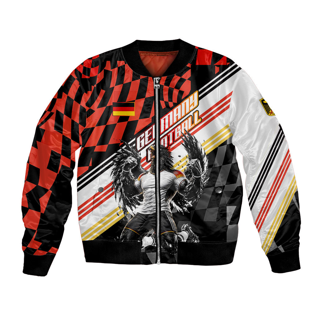 Personalized Germany Football Bomber Jacket Deutschland Power Eagle Mascot - Championship Spirit