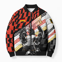 Personalized Germany Football Bomber Puffer Jacket Deutschland Power Eagle Mascot - Championship Spirit