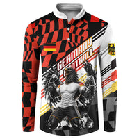 Personalized Germany Football Button Sweatshirt Deutschland Power Eagle Mascot - Championship Spirit