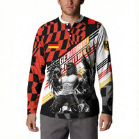 Personalized Germany Football Button Sweatshirt Deutschland Power Eagle Mascot - Championship Spirit