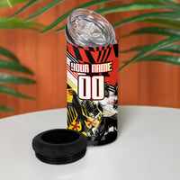 Personalized Germany Football 4 in 1 Can Cooler Tumbler Deutschland Power Eagle Mascot - Championship Spirit
