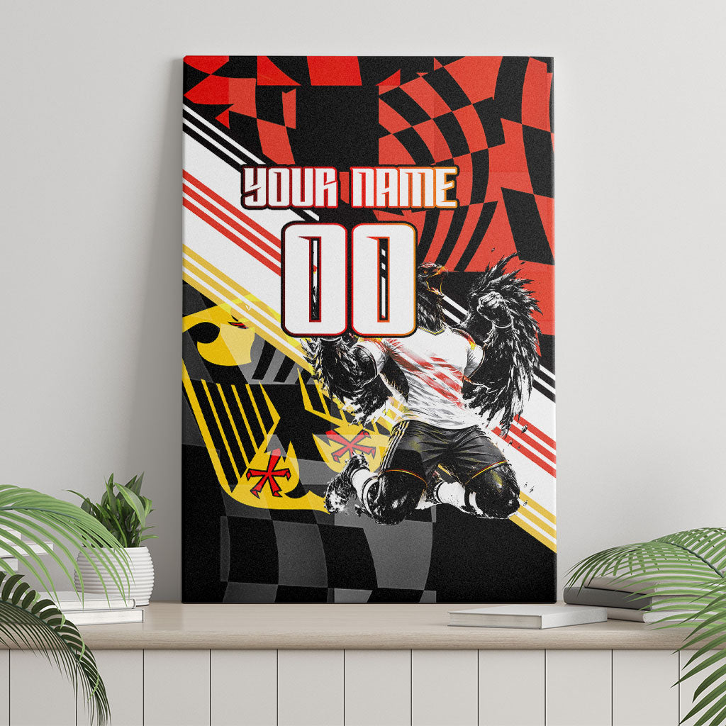 Personalized Germany Football Canvas Wall Art Deutschland Power Eagle Mascot - Championship Spirit