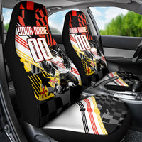 Personalized Germany Football Car Seat Cover Deutschland Power Eagle Mascot - Championship Spirit