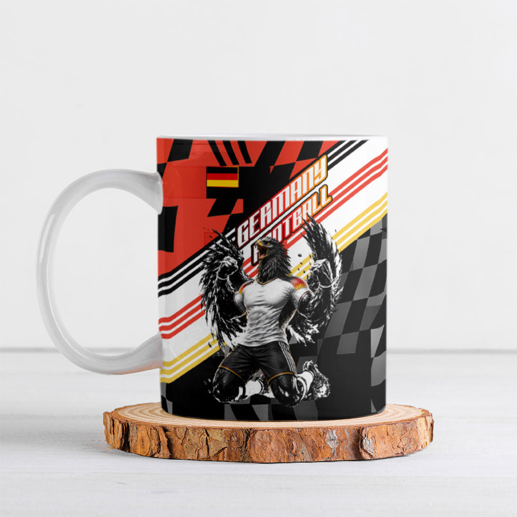 Personalized Germany Football Ceramic Mug Deutschland Power Eagle Mascot - Championship Spirit