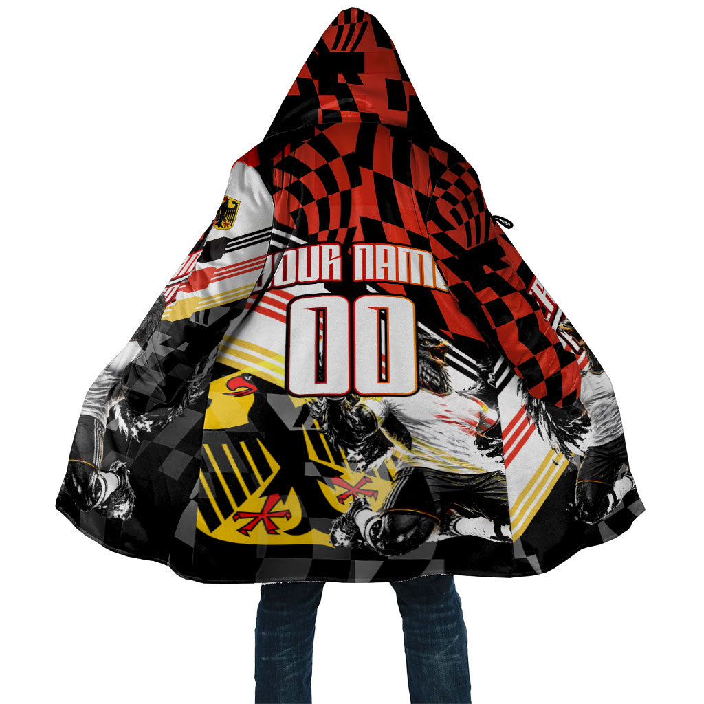 Personalized Germany Football Cloak Deutschland Power Eagle Mascot - Championship Spirit