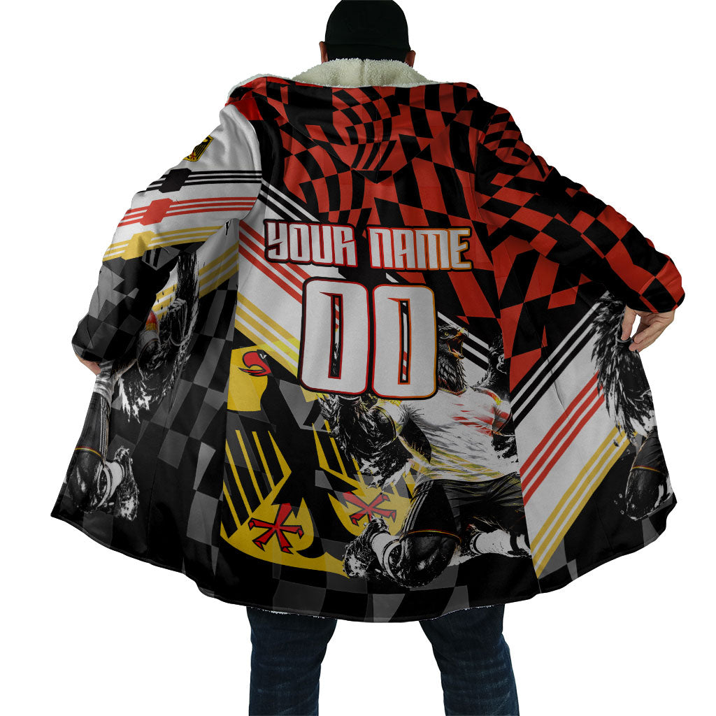 Personalized Germany Football Cloak Deutschland Power Eagle Mascot - Championship Spirit