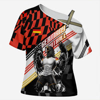 Personalized Germany Football Cross Shoulder Shirt Deutschland Power Eagle Mascot - Championship Spirit