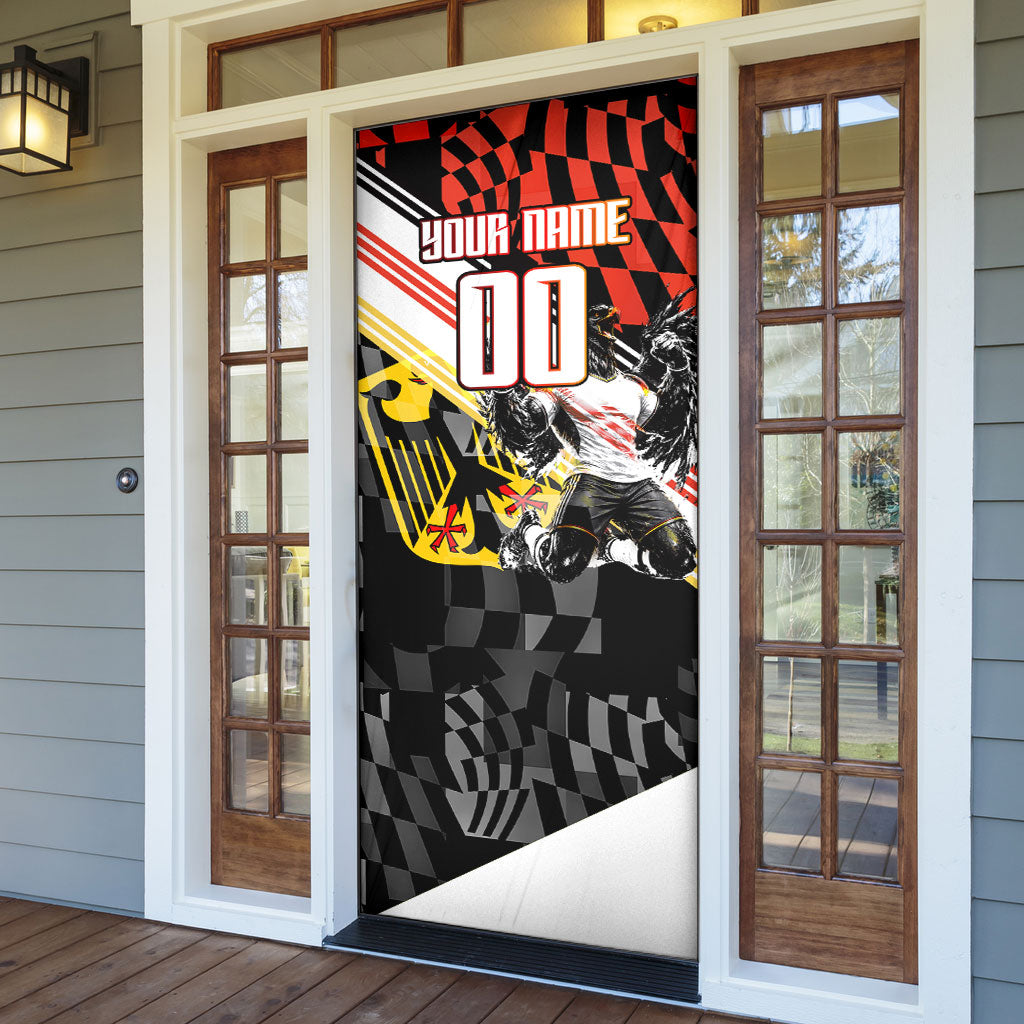 Personalized Germany Football Door Cover Deutschland Power Eagle Mascot - Championship Spirit
