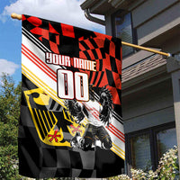Personalized Germany Football Garden Flag Deutschland Power Eagle Mascot - Championship Spirit