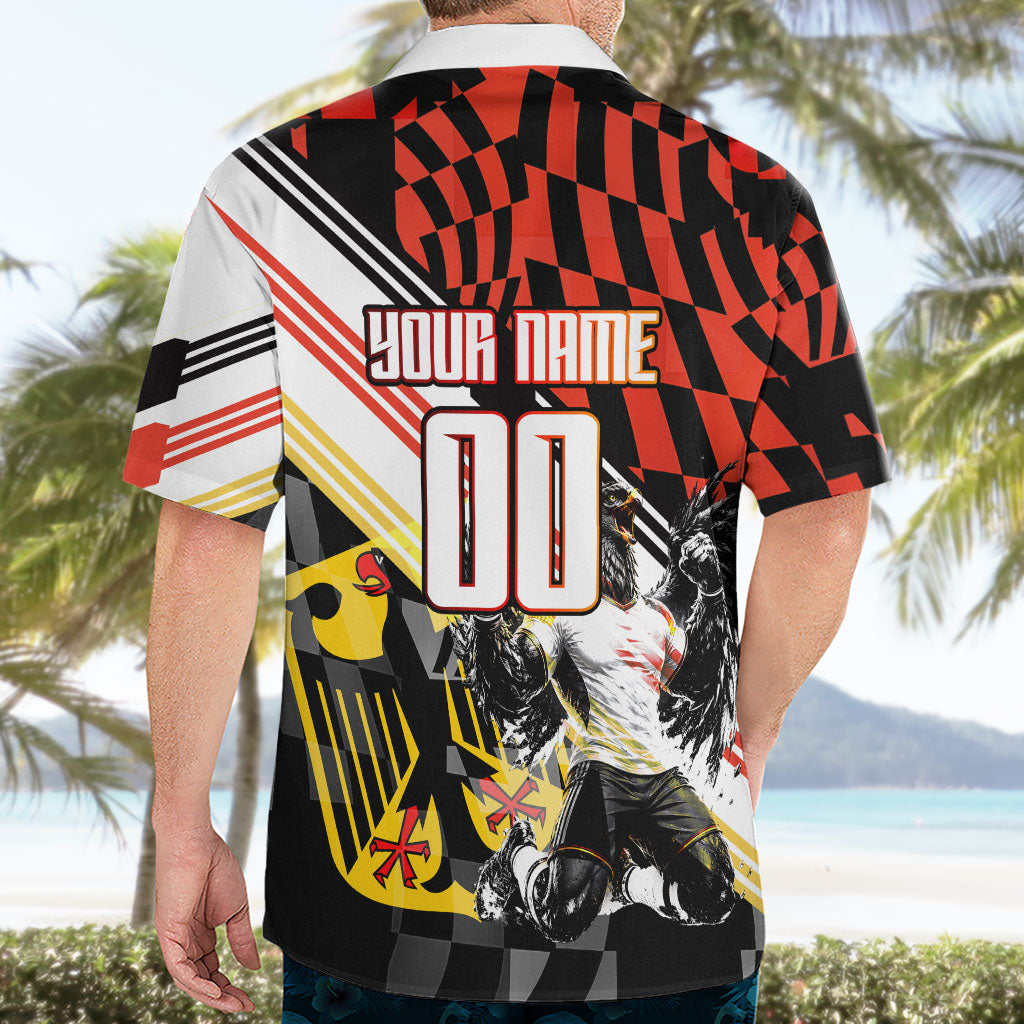 Personalized Germany Football Hawaiian Shirt Deutschland Power Eagle Mascot - Championship Spirit